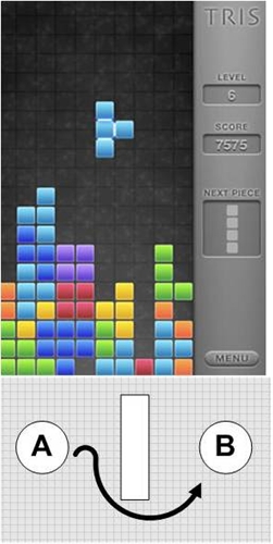 Tetris screen shot during play